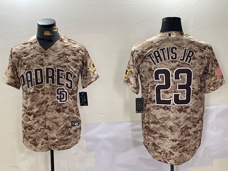 Men San Diego Padres #23 Tatis jr Camo Fashion 2024 Nike MLB Jersey style 2